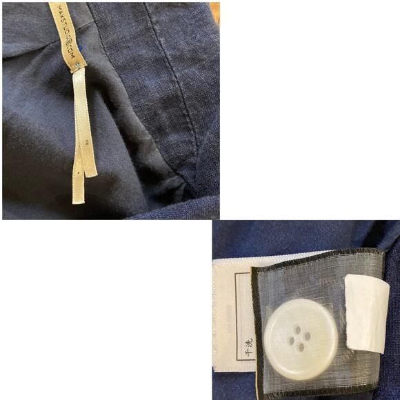 Max Studio Lightweight Blue Linen Blazer Size 2 - Picture 4 of 4